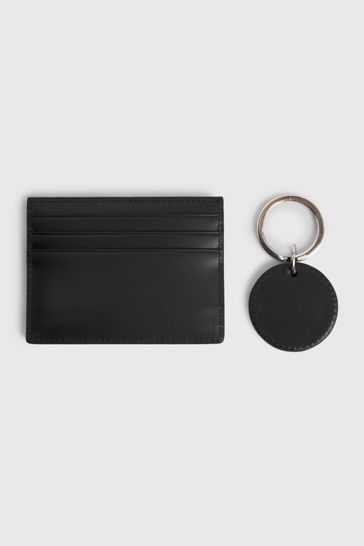 Buy Tommy Hilfiger Monogram Cardholder And Key Fob Gift Black Set