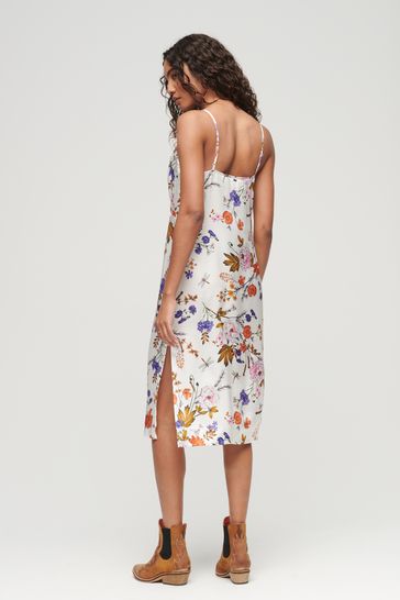 Buy Superdry Cream Satin Cami Midi Dress from Next USA