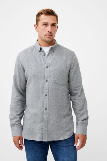 French Connection Melange Flannel Long Sleeve Shirt