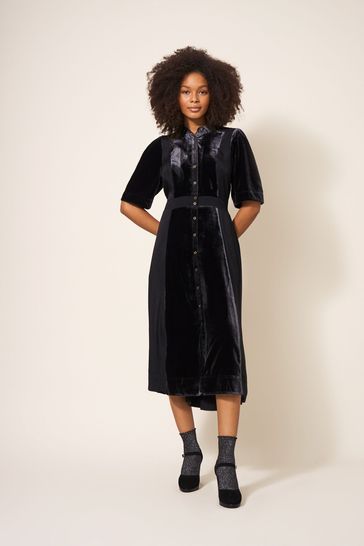 Black smart shirt dress hot sale