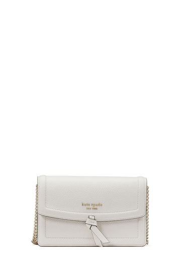 Buy kate spade new york Cream Knott Flap Leather Crossbody Bag