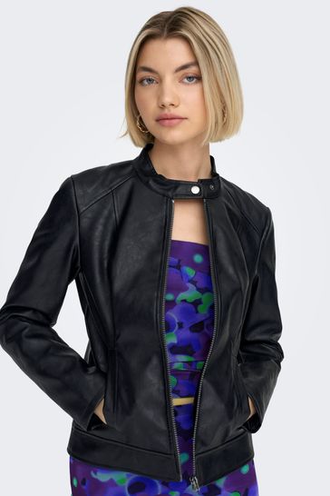 Jdy faux leather jacket cheap