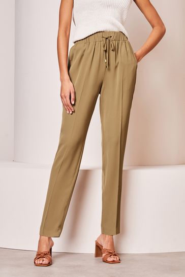 Lipsy Camel Smart Tapered Trousers