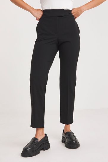 Simply Be Black Magisculpt Tapered Long Length Black Trousers