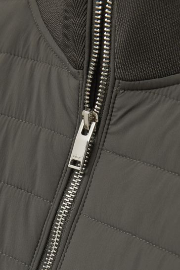 Buy Reiss Sage Freddie Hybrid Quilt and Knit Zip Through Jacket
