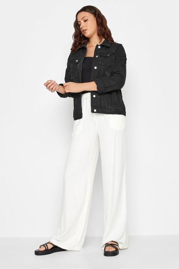 Long Tall Sally Black Distressed Denim Jacket