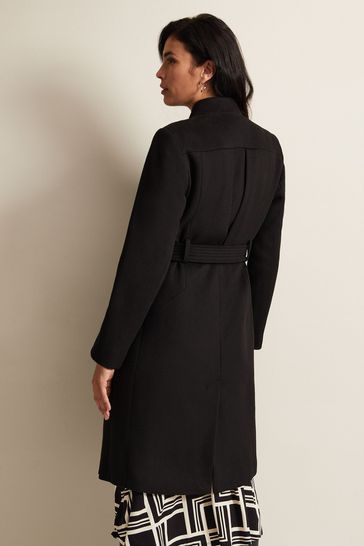 Buy Phase Eight Susanna Wool Black Coat from Next Australia