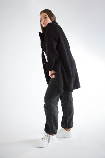 Next black faux fur coat sale