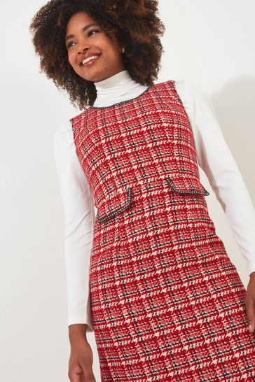 Next red deals check dress