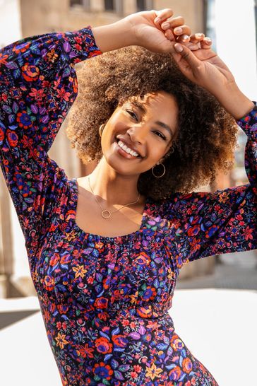 Buy Joe Browns Purple Lola Floral Jersey Dress from Next Luxembourg