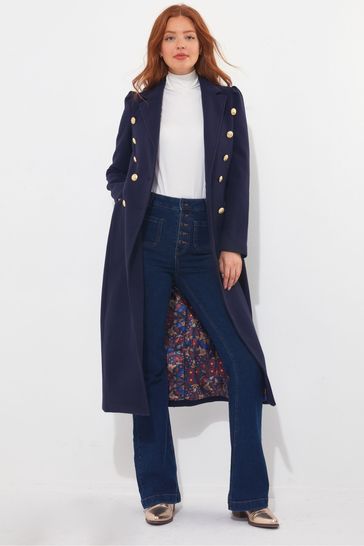 Next navy best sale military coat