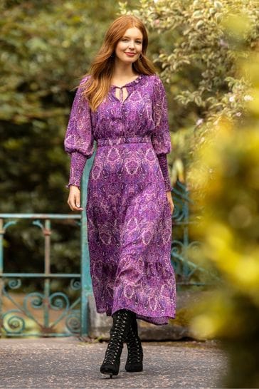 Boho purple outlet dress