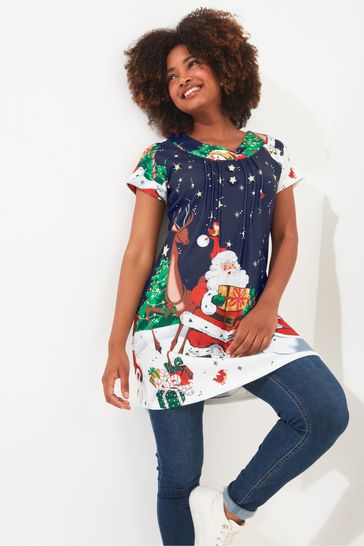 Buy Joe Browns Navy Blue Christmas Fabulous Festive Tunic from