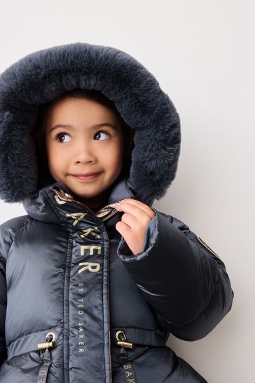 Buy Baker by Ted Baker Navy Pearl Shower Resistant Padded Coat from Next Bahrain