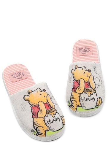 Vanilla Underground Ecru Winnie the Pooh Womens Mule Slippers