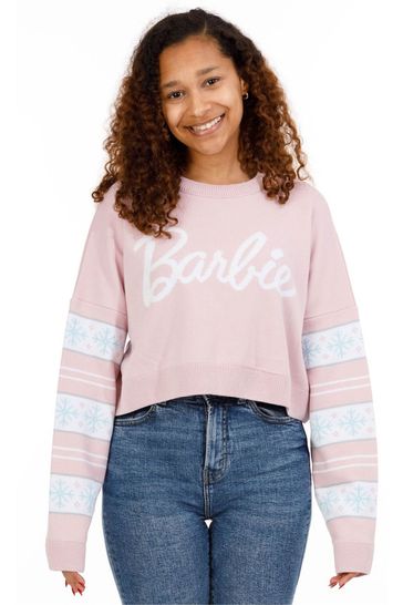 Vanilla Underground Pink Barbie Ladies Xmas Jumper