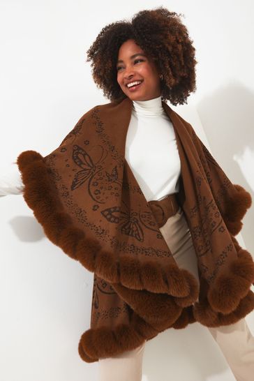 Buy Joe Browns Brown Wrapped In Luxury Faux Fur Wrap Cover Up from