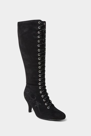 Buy Joe Browns Black Layla Lace Up Embroidered Boots from Next