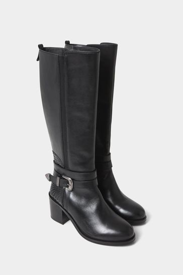Buy Joe Browns Black Gigi Premium Leather Rider Boots from Next