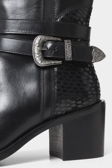 Buy Joe Browns Black Gigi Premium Leather Rider Boots from Next Bahrain