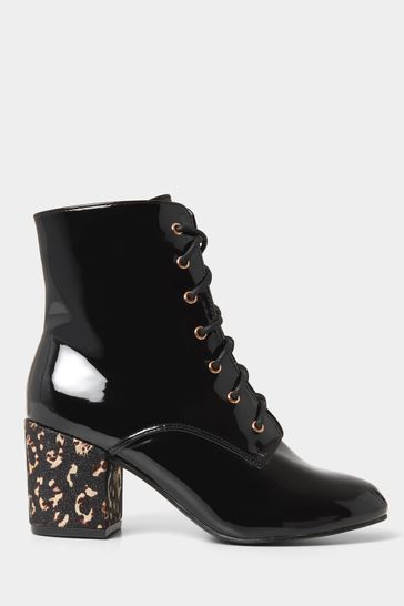 Joe Browns Black Wonderful Patent Ankle Boots