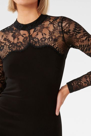 Missguided long hotsell sleeve lace dress