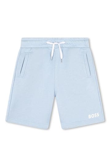 Buy BOSS Blue Logo Jersey Shorts from Next USA