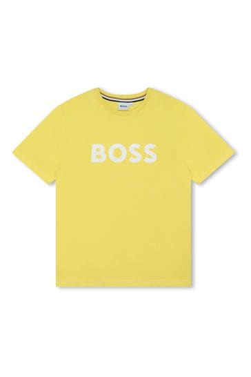 BOSS Yellow Short Sleeved Logo T-Shirt