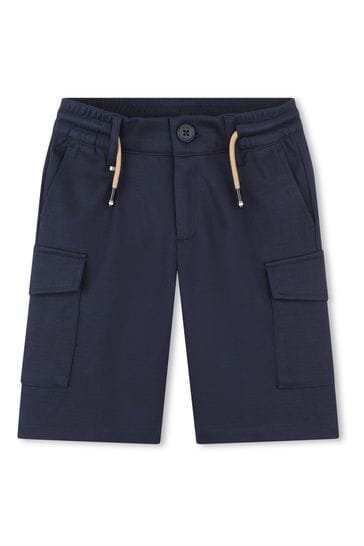 BOSS Blue Utility Cargo Pocket Shorts