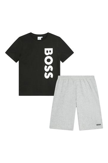 BOSS Black Logo Jersey T-Shirt and Short Set
