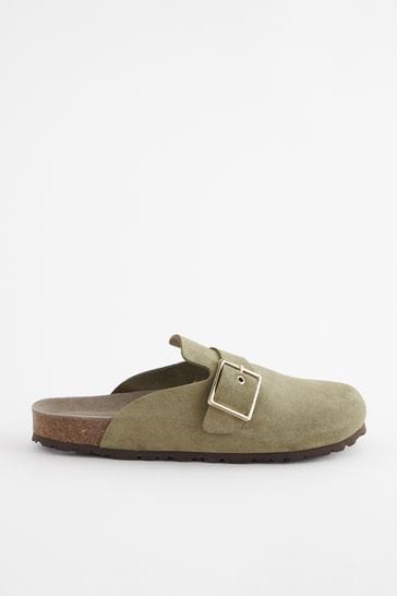 Buy Khaki Green Forever Comfort Suede Footbed Clogs from Next Lithuania