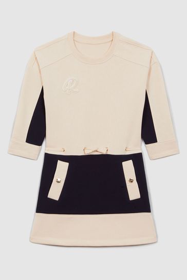 Buy Reiss Ivory Elsa 9 13 yrs Cotton Jersey Blend Crew Neck Dress from Next Bahrain