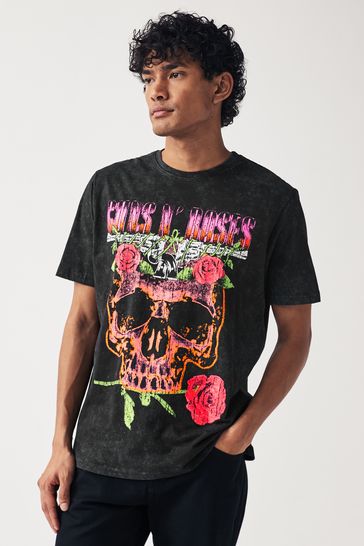 Guns N Roses Regular Fit Band 100 Cotton T Shirt