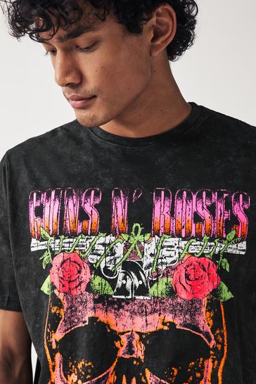 Buy Guns N Roses Regular Fit Band 100 Cotton T Shirt from Next Ireland