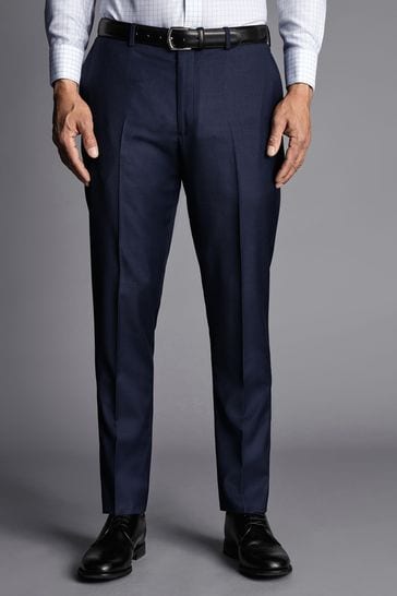 Charles Tyrwhitt Blue Slim Fit Natural Stretch Twill Suit Trousers