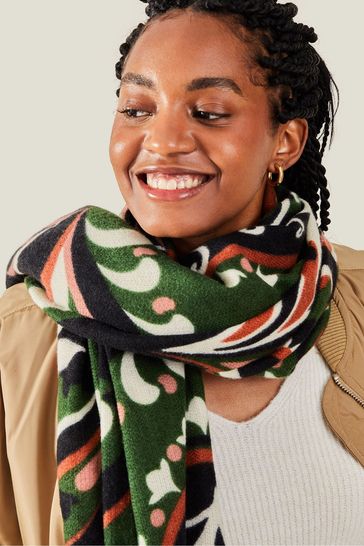 Accessorize outlet green scarf