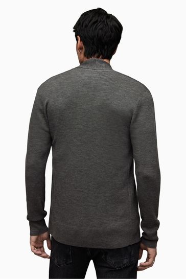 Buy All Saints Grey Mode Merino Open Car Cardigan from Next Luxembourg