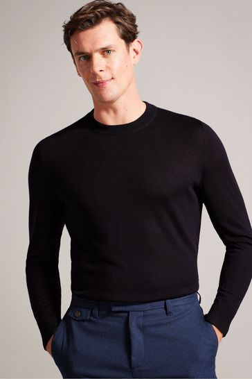 Ted Baker Blue Carnby Core Crew Neck Jumper