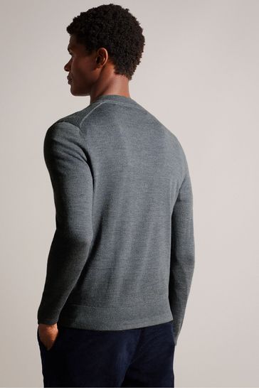 Buy Ted Baker Grey Lambeh Merino Core V Neck Jumper from Next Malta