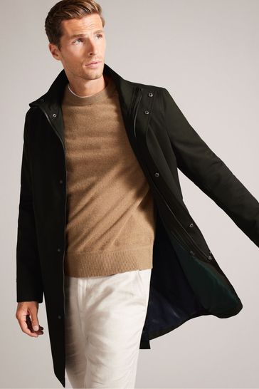 Buy Ted Baker Green Erolson Nylon Funnel Neck Coat from Next Croatia