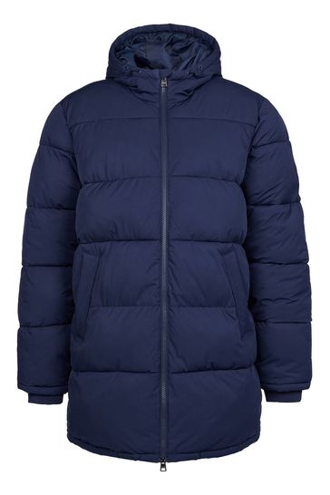 Navy blue polo puffer jacket cheap