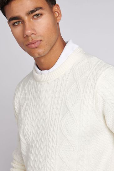 Aran polo sales neck jumpers mens
