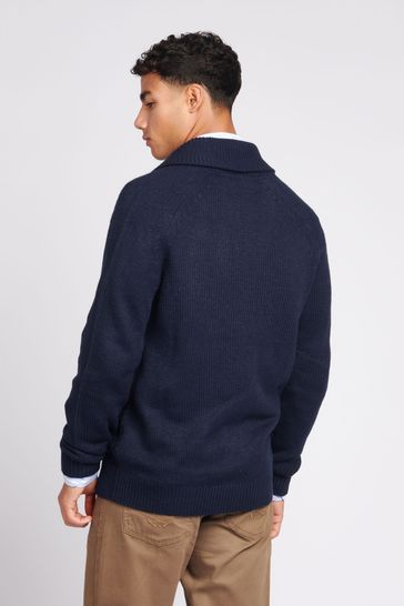 Men's aran shawl collar cardigan outlet