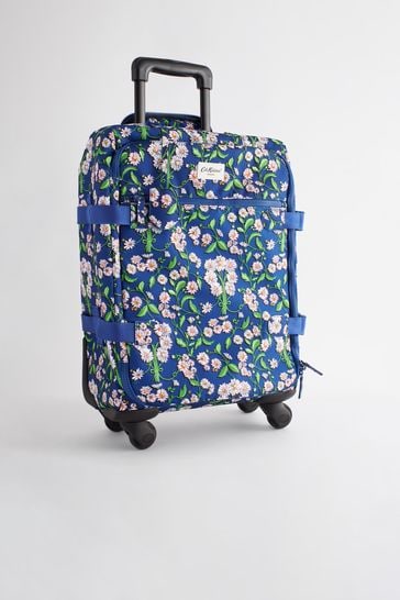 Cath Kidston Navy Daisy Print 4 Wheel Suitcase