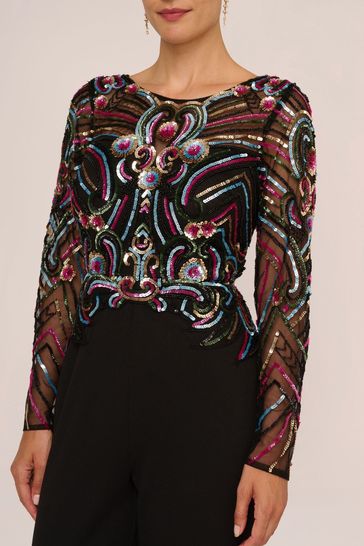 Adrianna papell 2025 beaded jumpsuit
