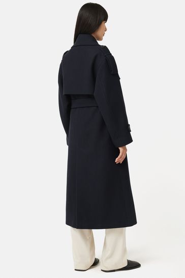 Black Twill Trench Coat