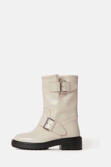 Jigsaw white boots new arrivals