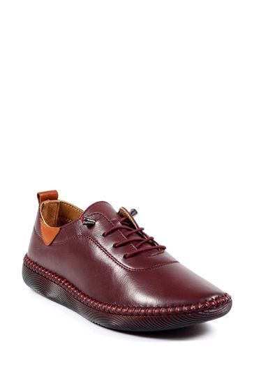 Lunar Red St Vincent Burgundy Plimsoll Trainers