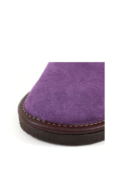 Purple suede slippers hotsell