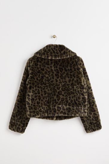 Green animal clearance print jacket